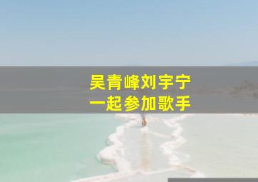 吴青峰刘宇宁一起参加歌手