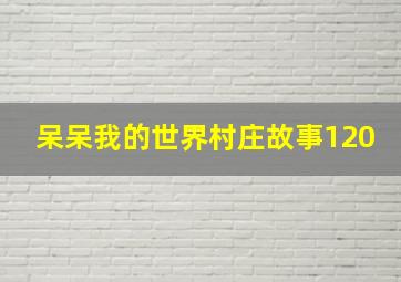 呆呆我的世界村庄故事120