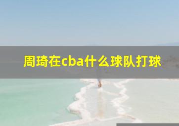 周琦在cba什么球队打球