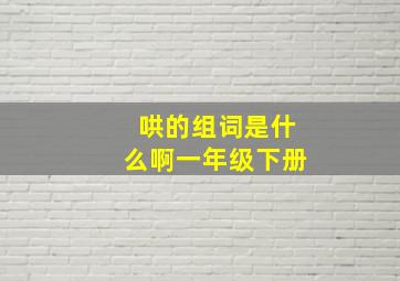 哄的组词是什么啊一年级下册