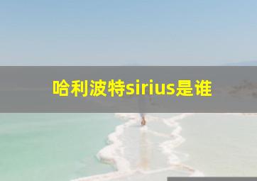 哈利波特sirius是谁