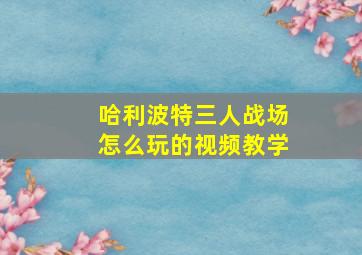 哈利波特三人战场怎么玩的视频教学