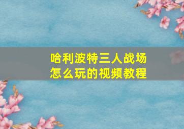 哈利波特三人战场怎么玩的视频教程