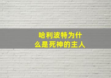 哈利波特为什么是死神的主人