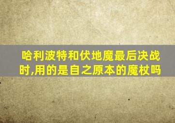 哈利波特和伏地魔最后决战时,用的是自之原本的魔杖吗