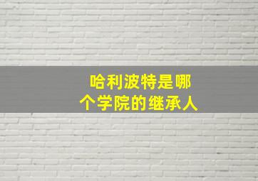 哈利波特是哪个学院的继承人