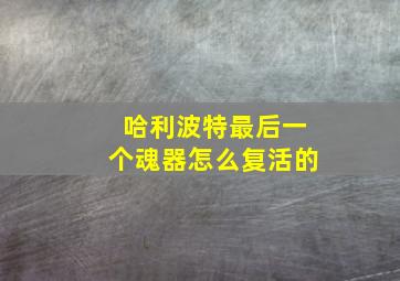 哈利波特最后一个魂器怎么复活的