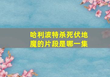 哈利波特杀死伏地魔的片段是哪一集