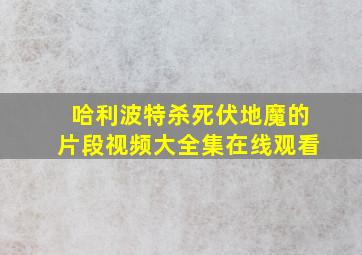 哈利波特杀死伏地魔的片段视频大全集在线观看