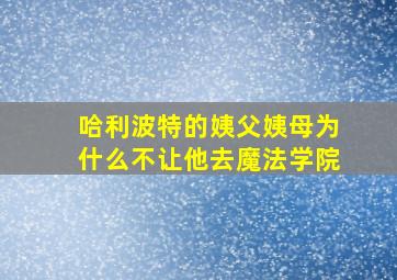 哈利波特的姨父姨母为什么不让他去魔法学院