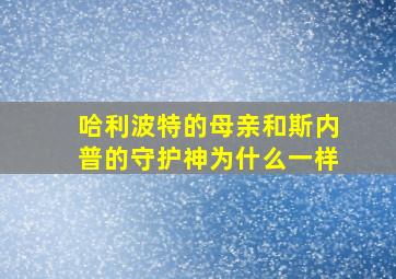 哈利波特的母亲和斯内普的守护神为什么一样