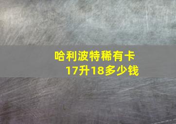 哈利波特稀有卡17升18多少钱