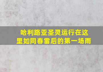 哈利路亚圣灵运行在这里如同春雷后的第一场雨