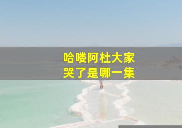 哈喽阿杜大家哭了是哪一集