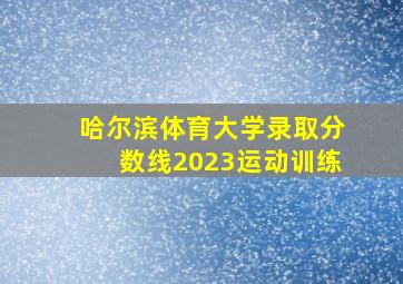 哈尔滨体育大学录取分数线2023运动训练