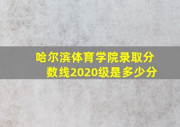 哈尔滨体育学院录取分数线2020级是多少分