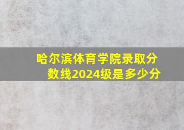 哈尔滨体育学院录取分数线2024级是多少分