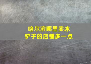 哈尔滨哪里卖冰铲子的店铺多一点