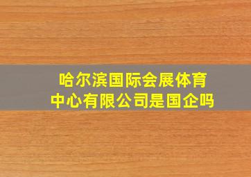 哈尔滨国际会展体育中心有限公司是国企吗