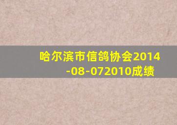 哈尔滨市信鸽协会2014-08-072010成绩