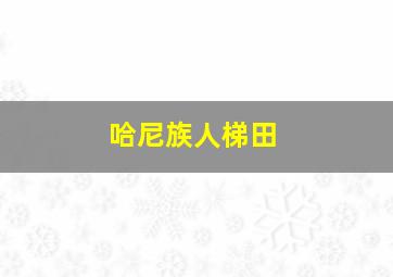 哈尼族人梯田