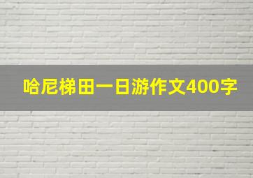 哈尼梯田一日游作文400字