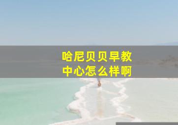 哈尼贝贝早教中心怎么样啊