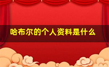 哈布尔的个人资料是什么