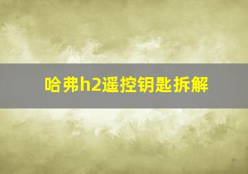 哈弗h2遥控钥匙拆解