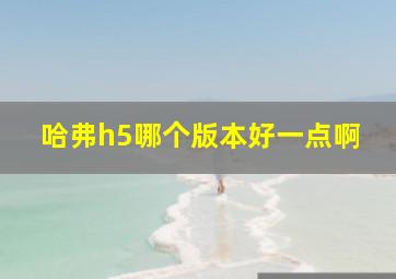 哈弗h5哪个版本好一点啊