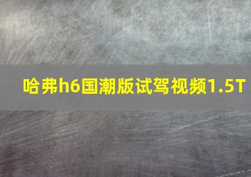 哈弗h6国潮版试驾视频1.5T