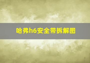 哈弗h6安全带拆解图