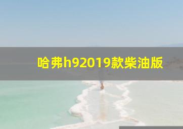 哈弗h92019款柴油版