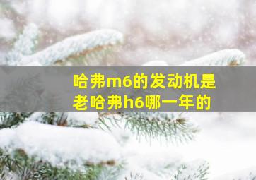 哈弗m6的发动机是老哈弗h6哪一年的