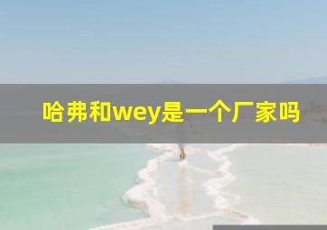 哈弗和wey是一个厂家吗