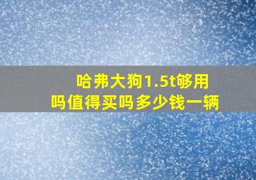 哈弗大狗1.5t够用吗值得买吗多少钱一辆