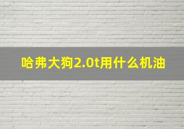 哈弗大狗2.0t用什么机油