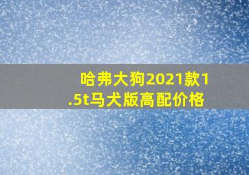 哈弗大狗2021款1.5t马犬版高配价格