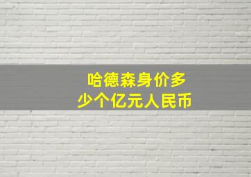 哈德森身价多少个亿元人民币