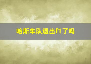 哈斯车队退出f1了吗