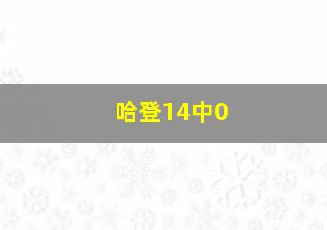 哈登14中0