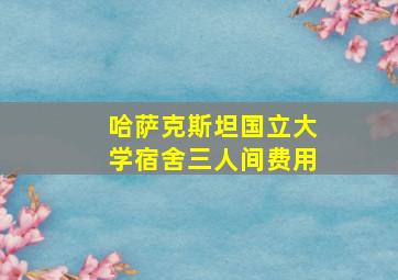 哈萨克斯坦国立大学宿舍三人间费用