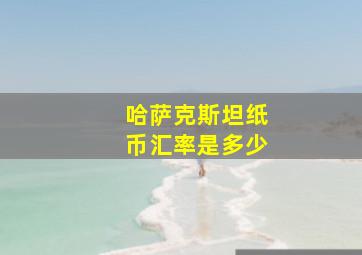 哈萨克斯坦纸币汇率是多少