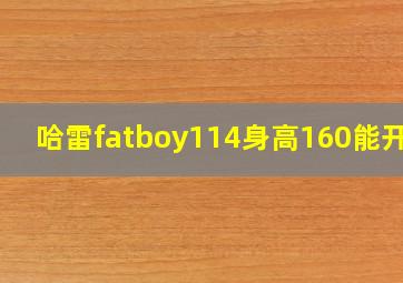 哈雷fatboy114身高160能开吗