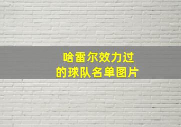 哈雷尔效力过的球队名单图片