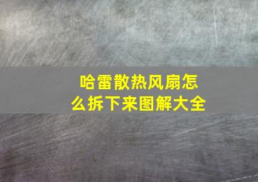 哈雷散热风扇怎么拆下来图解大全