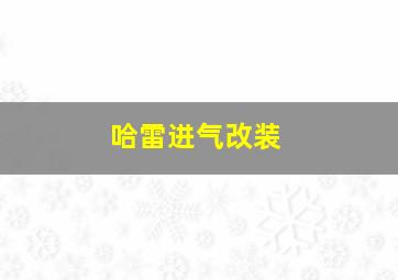 哈雷进气改装