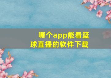 哪个app能看篮球直播的软件下载