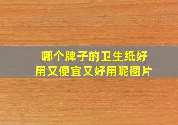 哪个牌子的卫生纸好用又便宜又好用呢图片