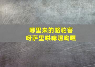 哪里来的骆驼客呀萨里哄嘛嘿呦嘿